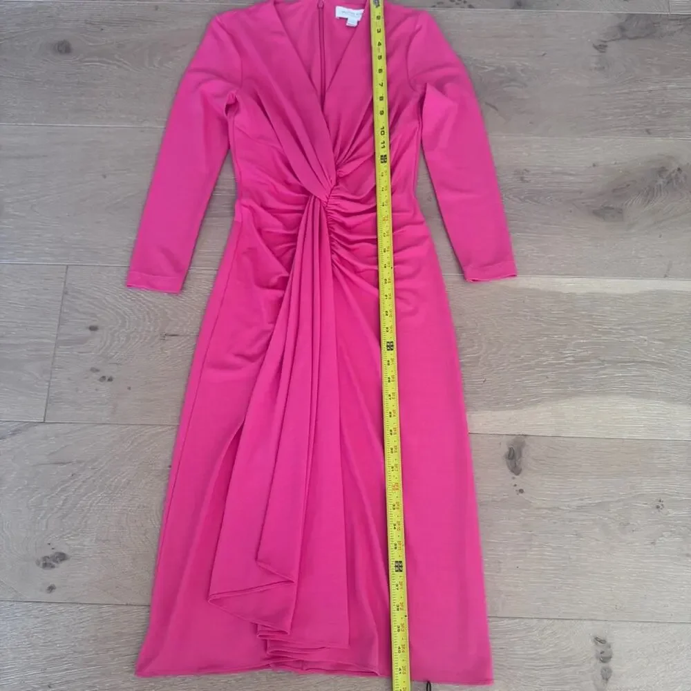 Micheal Kors Collection Pink Knot Midi Dress in Pink size 0